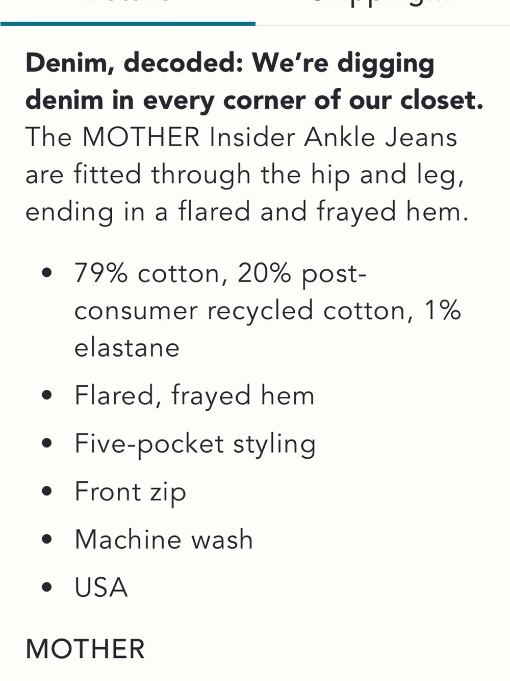Mother Insider Frayed Ankle Jeans - Picture 6 of 6